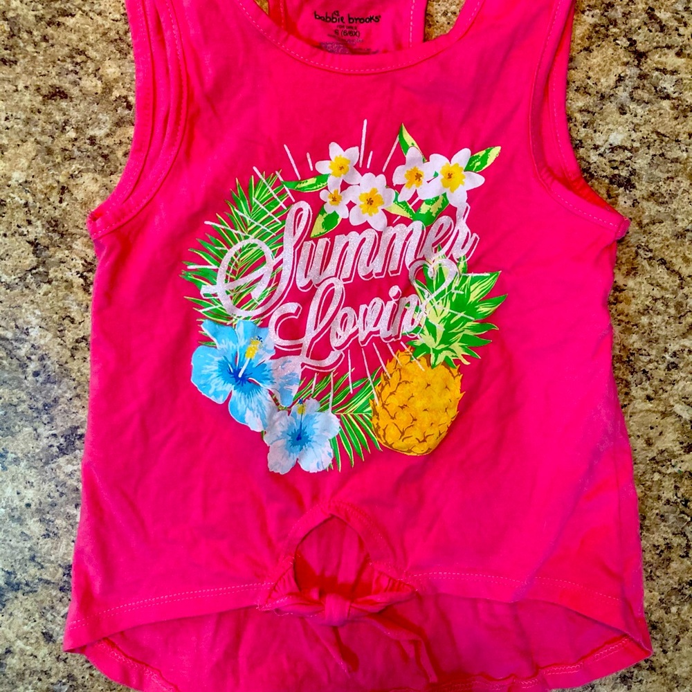 Girls Pink Bobbie Brooks Top